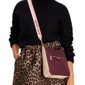 Kate Spade Plum and Beige Crossbody Bag